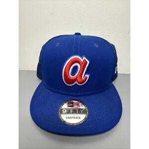 New Era VTG RETRO 9FIFTY Atlanta Braves 1972 Black Royal Blue Snapback Hat